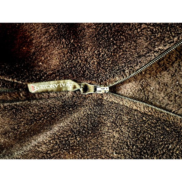 Avalanche Brown Fleece Jacket With Full-Zip Front Closure & Zippered Pockets For - Picture 5 of 8